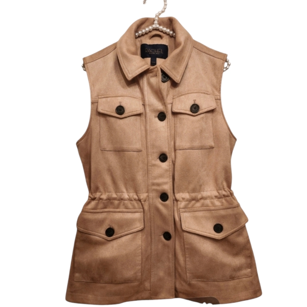 Tan color faux suede soft vest